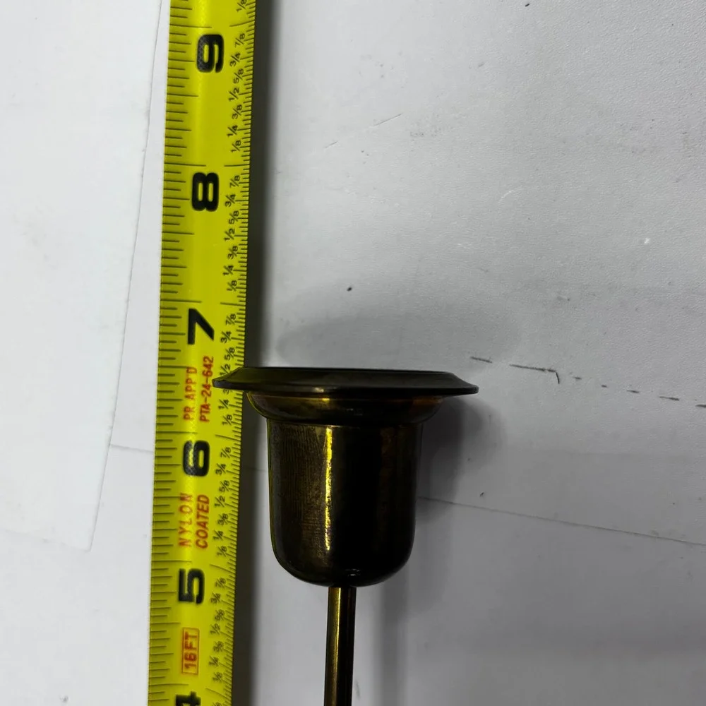 Vintage Brass Taper Candlestick Holders Set of 3 Graduated Heights Made in India